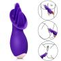 Clitorial Toy for Women, Mini Tongue Clit Vibrator with 10 Vibration Modes, Rechargeable Oral Nipple Stimulator Sex Toy for Women and Couples (Purple)