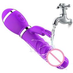 Villvi 12 Speeds T-hrusting R-otating Uograded Fat Rabbit Wand Toy for Women&Couples Waterproof&Whisper Quie