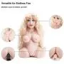 Y-NOT Realistic Silicone Sex Love Doll Flesh 3D Double Sided Body Life Like Adult Toy with Heating Stick, Vibrator, Wig and Sexy Underwear for Male Masturbation