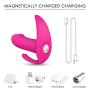 Remote Control Invisible Wearable G-Sport Vibrantor Silicone Waterproof Magnetic USB Rechargeable Powerful Butterfly-Massage for Women Couples(Hot Pink)