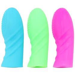 Quiet Vibrantor for Women T-Shirt 3 Pieces of Fun Finger Sets, Stimulation C-lítoris Silicone Waterproof Fingertips Mini Massager by Teanmy