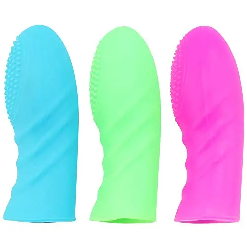 Quiet Vibrantor for Women T-Shirt 3 Pieces of Fun Finger Sets, Stimulation C-lítoris Silicone Waterproof Fingertips Mini Massager by Teanmy