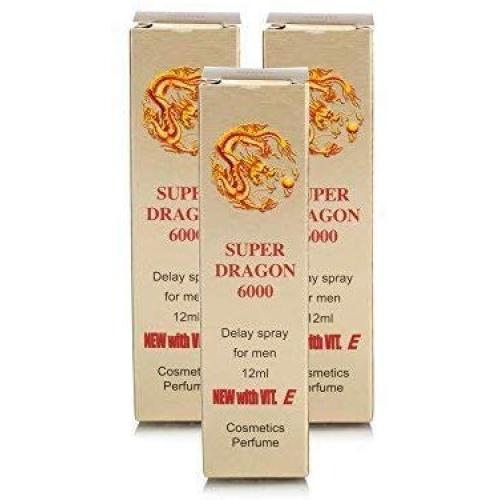 Super Dragon 6000 Delay Spray 12ml 3 Pack And The Punisher Pill (Super Combo)MORE TIME MORE FUN (Get Hard Stay Hard)PLUS LOVE POTION PEN