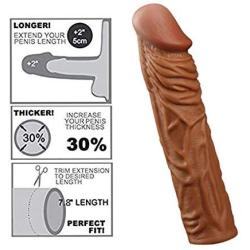 Male Pleasure Sleeve Girth Enhancer Ring Extension Women Stimulation