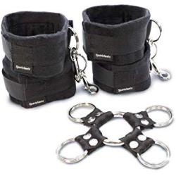 SPORTSHEETS - MANBOUND: 5-Piece Hog Tie and Cuffs, Customizable BDSM Playset for Couples