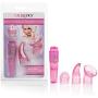 CalExotics First Time Travel Teaser Kit - Waterproof Bullet Vibrator - Adult Toys for Couples - Wireless Pocket Massager with Pleasure Tips - Pink