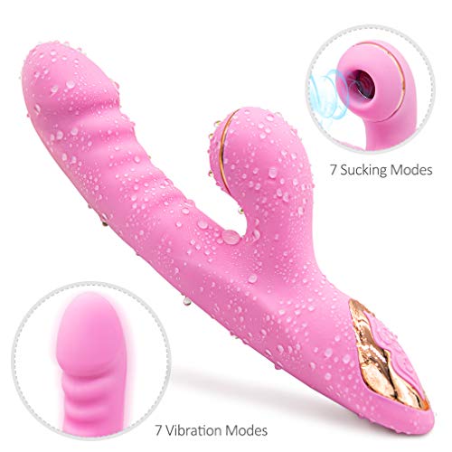 Powerful Clitorial stimulating with 7 Suction Modes +7 Thrusting stimulating Toy for Female,can USB Rechargeable Waterproof G Spots masseger with Heating for Women Suction Secret Packing