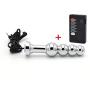 Entry Level Pulse Butt Plug Electric Shock Stainless Steel Metal Plated Anal Plug Sex Toys (F)