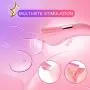 Clitoral Vibrator,Feelingirl 2 in 1 Tongue Vibrator and Vibrating Penis Ring with 10 Powerful Vibration Frequencies.USB Rechargeable Nipple Clitoris Stimulator Adult Oral Sex Toys for Couples and Wome