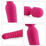 Heated Wand Massager, Rechargeable Cordless Waterproof Magic Mini Massager, Medical Grade Soft Full Silicone, 7X Multi-Speed Vibrations, Tail Has Heating Function for Muscle Aches and Sports Recovery