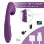 Clitoral Licking Tongue Vibrators, Allovers 2 in 1 G Spot Clit Massager for Female Rechargeable Nipple Stimulator Dildo Vibrator Adult Sex Toys with 8 Licking & 8 Vibration Modes for Women and Couples