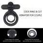 Bantie Vibrating Cock Ring with Tongue, Penis Ring & Clit Vibrator for Couple Play, 10 Powerful Modes Sex Toys for Men Longer Lasting Erections