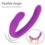 Hands Free Play Vibrating Silicone Strapless Strap-On for Women Lesbian Realistic Silicone