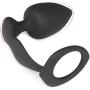 FST Silicone Cock Ring with Huge Anal Plug Prostate Massager and Penis Ring Stimulator Combo
