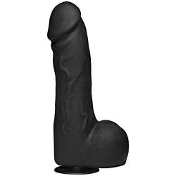 KINK By Doc Johnson The Perfect Cock - 10.5 Inch - Dual Density ULTRASKYN - Removable Vac-U-Lock Suction Cup Base - F-Machine and Harness Compatible - Dildo - Black