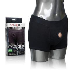 CalExotics Packer Gear Black Boxer Brief Harness – Adult Sex Toy Strap On Dong Probe Packer for Couples – 2XL / 3XL