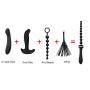 IMO Vibrating Anal Plug and Silicone Anal Beads Anal Chain - Healthy Vibes G-spot Vibrator Prostate Massager - Rechargeable & Waterproof - for Men, Women or Couples (Black)