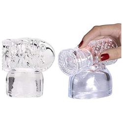 Massager Attachments, Massager Accessories Attachment Silicone- Two Different Styles（Clear）