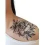 DaLin 4 Sheets Sexy Temporary Tattoos for Men Women Flowers Collection (Black Rose) DaLin 4 Sheets Sexy Temporary Tattoos for Men Women Flowers Collection (Black Rose)