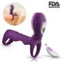 Easy to Clean Massage Tools Waterproof Rechargeable Male Ring Massage with Remote Control Adult Toys Play Stimulators Things for Men, Women and Couples