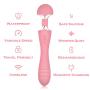 S600L Silicone Wireless Massager Vibrator, Double Motor, G Spot Clit Dildo for Women, Rechargeable Waterproof Clitoral Massager Nipple Stimulator 10 Patterns Toys (Pink)