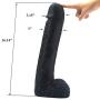 16.14 Inch New Arrival FAAK Super Huge 3 Inch Thick ReaIistic Dildo Female Masturbation Tool Massive Anal Sex Toy for Male Long Giant (Black)