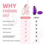 iBall Bullet Egg Vibrator, Dual Vibrating Love Egg Wireless with Remote Control, Silicone G Spot Wand Massager Dildo Cordless with Multiple Play Methods for Women and Couples