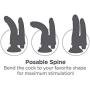Pipedream Products King Cock Double Vibrating Penetrator, Black