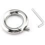 5 Size Stainless Steel Ball Scrotum Metal Penis Cock Ring Delay Sex Toy Men (39mm)