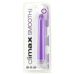 Climax Smooth 7" Vibe, Naughty Purple, Realistic Dong Fake Penis Adult Sex Female Masturbation Toys, 0.14 Pound