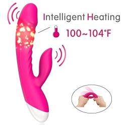Heating Body Massager For Women, 10 Speed Modes, Waterproof Thrusting Handheld Massage Wand, Wireless USB Rechargeable Rabbit Toy For Adult Female, 8 Inch