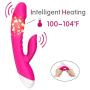 Heating Body Massager For Women, 10 Speed Modes, Waterproof Thrusting Handheld Massage Wand, Wireless USB Rechargeable Rabbit Toy For Adult Female, 8 Inch
