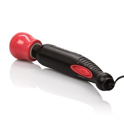 Handheld Flexible-Headed Electric Massager Wand - Red/Black