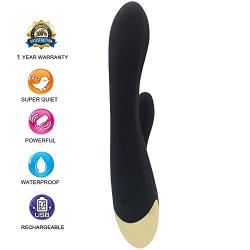 Computer LED New Vibrator-10 Speed USB Cable Rechargeable Weaterproof Mini Design for Bedroom, Patio, Garden, Gate, Yard, Parties, Wedding (Black)