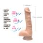 6Inch The Professor, Charles, Light Lifelike Soft Dildos Realistic Dong with Power Suction Cup for Beginners’ Hands-Free Play & strapon, Curved Shaft and Balls, Best Sexual Toy