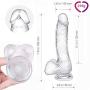 7 inch Clear Glass Lifelike Real Feel Boy Skin Women Massage Waterproof Toy
