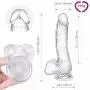 7 inch Clear Glass Lifelike Real Feel Boy Skin Women Massage Waterproof Toy