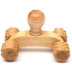Moonsun08 Wood Back Roller Car Roller Wooden Massage Tool Hand Foot Back Body Therapy Relaxing Back Massager Muscle Roller Back Pain Relief Devices Deep Tissue Massager Wood Color