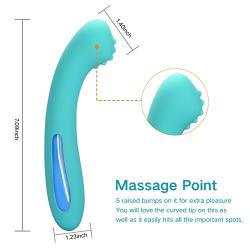 Rechargeable Powerful Dildo - 7 Functions Clitoral G spot Vibrating Massager - Body Safe Silicone and Waterproof - Help You Reach Orgasm More Often - Great Addition to Your Toy Box (Teal)