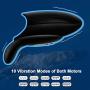 Male Masturbator Cup Penis Training Vibrator - Adorime Sexual Endurance Prolonging & Testicles Double Stimulator with 10 Modes, Stamina Training Tool Glans Trainer Adult Sex Toys for Man