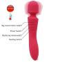 Computer Wireless Microphone New Design Heating Vibrator- 10 Modes 10 Speeds USB Cable Rechargeable Waterproof Mini Handheld for Household,Parties,Wedding (Red)