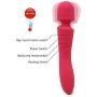 Wand Massager Vibrator Wireless Waterproof Auto heating Vibrator Electric Personal Handheld Rechargeable Cordless Vibrator Silicone foot Massager Magnetic charging With 10x Strong Vibration Modes