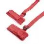 Feeke Neck Arm Tethered Set Wrist Thigh Ties with Pillow Bundle Binding Split Leg Adult Toys DEPUR (Color : Red)