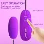 Sexy Slave Wired Remote Control 12-Frequency Bullet Vibrators - Waterproof Vibrating Love Egg (Pack of 2, Black and Purple)