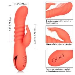 Calexotics California Dreaming Orange County Cutie Silicone Thrusting Rabbit Vibrator