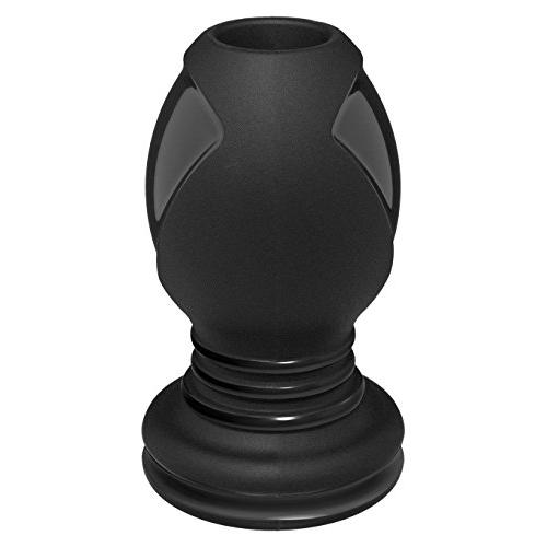 Doc Johnson Platinum Premium Silicone - The Stretch - Hollow Butt Plug - Large - Black