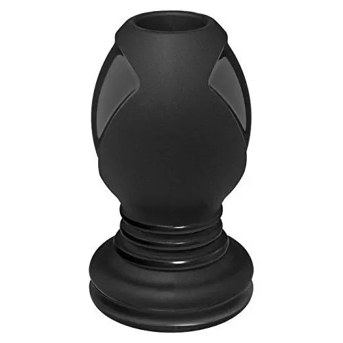 Doc Johnson Platinum Premium Silicone - The Stretch - Hollow Butt Plug - Large - Black