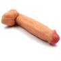 12 Inch Realistic Dildo, Body-Safe Material Lifelike Huge Penis with Strong Suction Cup for Hands-Free Play, Flexible Cock Adult Sex Toys for Women (Flesh)