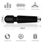 Portable USB Rechargeable Vibrator Handheld Wand Massager Powerful Magic Massage Toys Waterproof for Body Muscle Aches