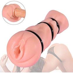 Male Masturbators Cup Pocket Pussy with Penis Rings Set Realistic Vagina Sleeve Strong Sucking Masturbation Stroker Adult Sex Toy for Men